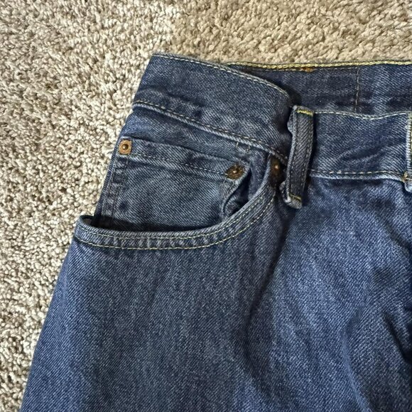 Levis 550 Jeans Mens 36x32 Blue Denim Relaxed Fit Straight Leg Red Tab Classic - Picture 4 of 12